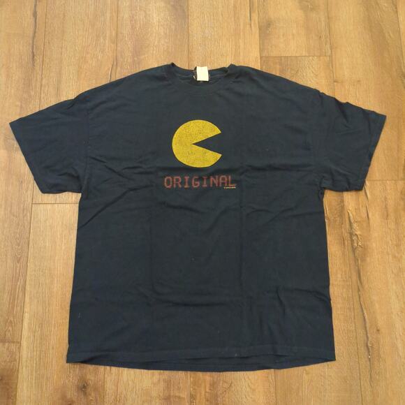 VTG Pacman Original Namco Adult Large Shirt Giant Tag Retro Video Game Faded - Picture 1 of 6